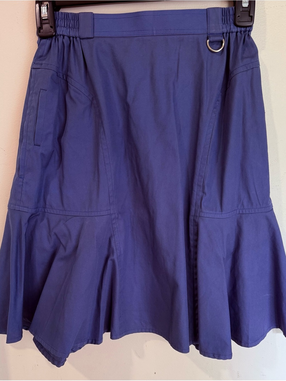 Christian Dior Navy Blue Circle Skirt with D-Ring